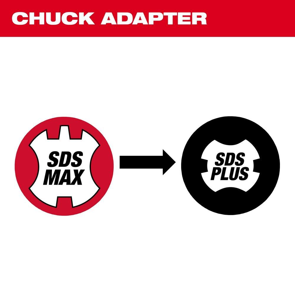 MW SDS-Max to SDS-Plus Bit Adapter 48-03-3025 from MW