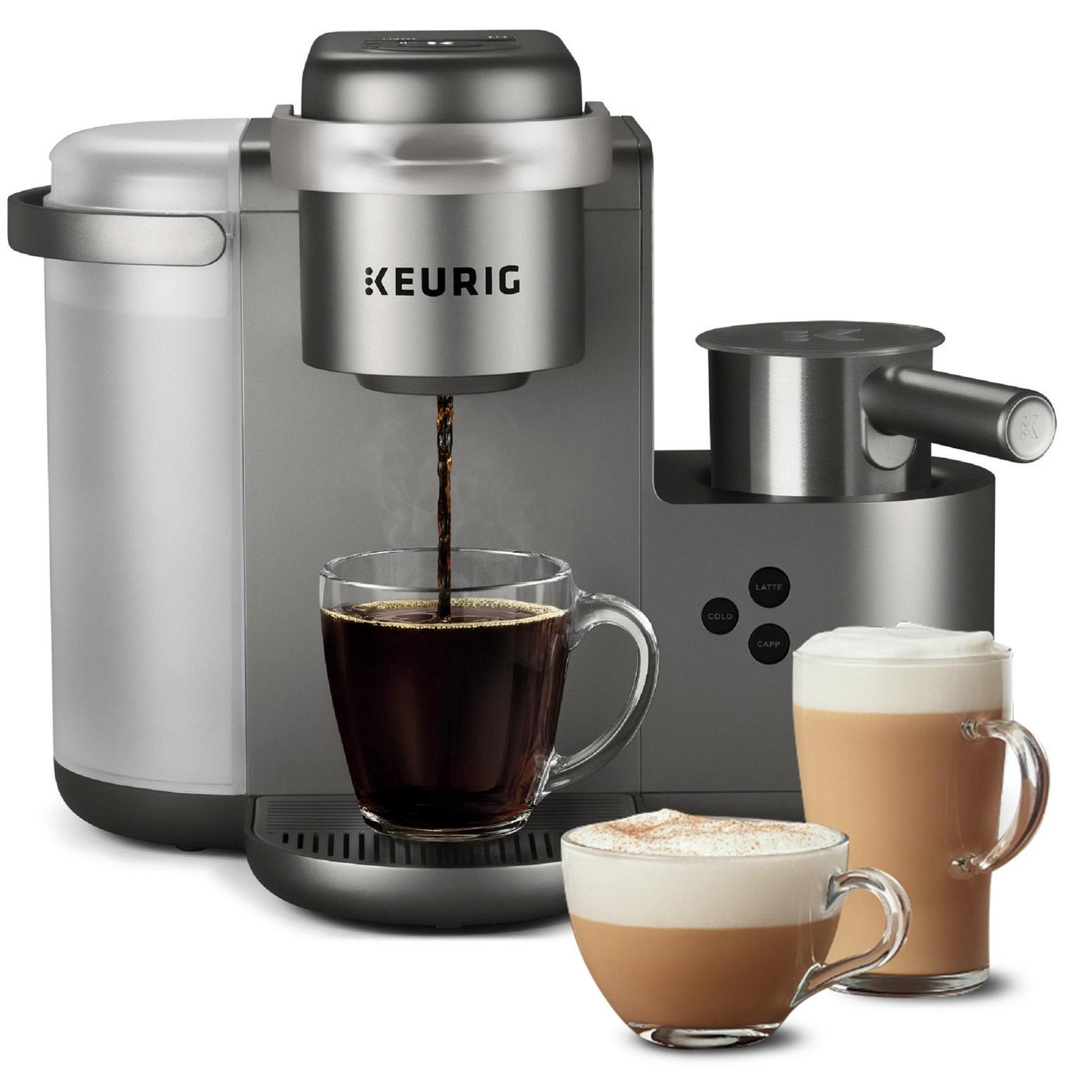 Keurig K-Cafe Special Edition Single Serve K-Cup Pod Coffee， Latte and Cappuccino Maker， Nickel