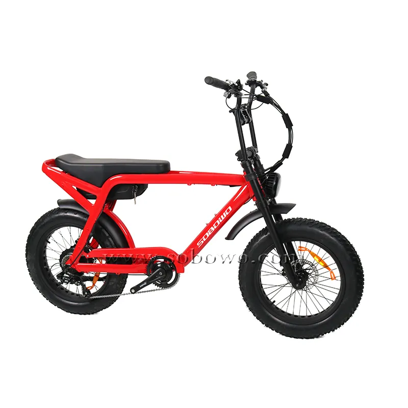 SOBOWO Retro ebike 750w electric fat ebike 48v 36v electric cycle 350w 500w ebike 20 inches electric bikes dual battery 14ah