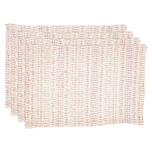 Saro Lifestyle Line Design Woven Placemats set Of 4