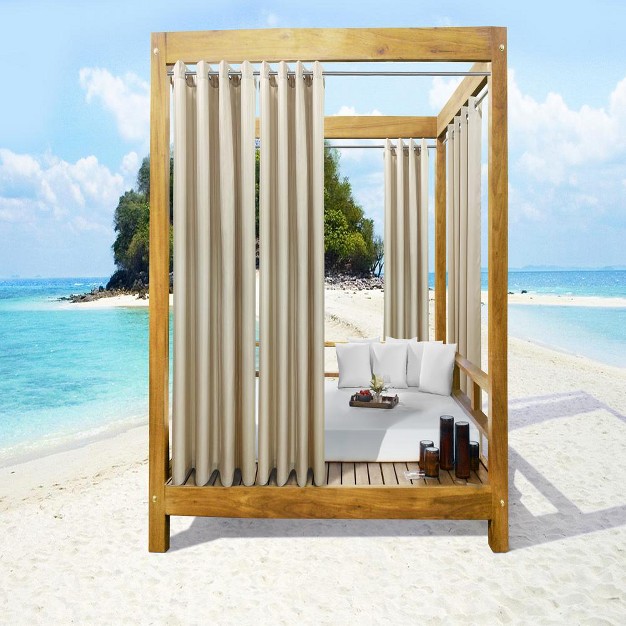 Commonwealth Seascapes Light Filtering Provide Privacy And Shade Grommet Outdoor Panel Pair Linen