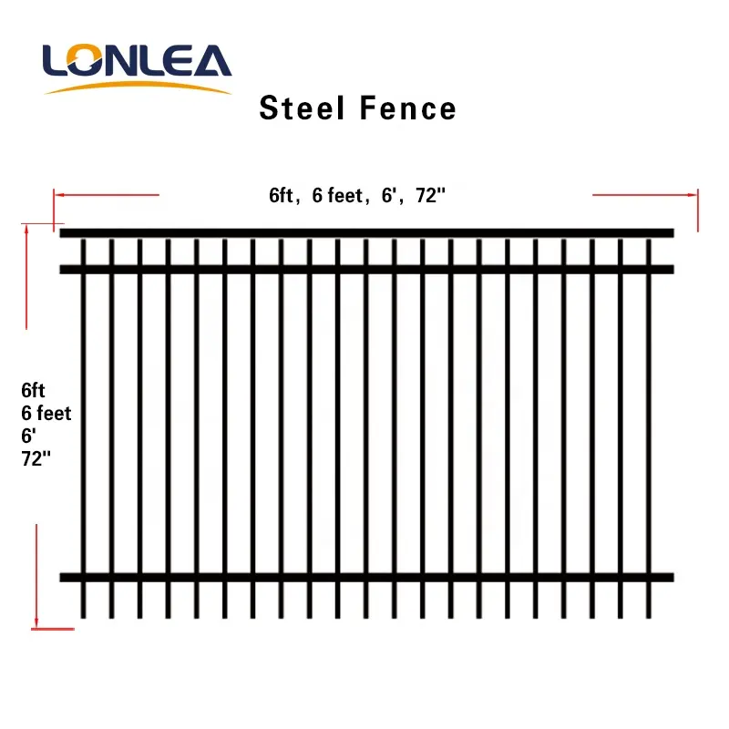 China Wholesale Galvanized Steel Fence Cheap Wrought Iron Fencing Panels For Sale price