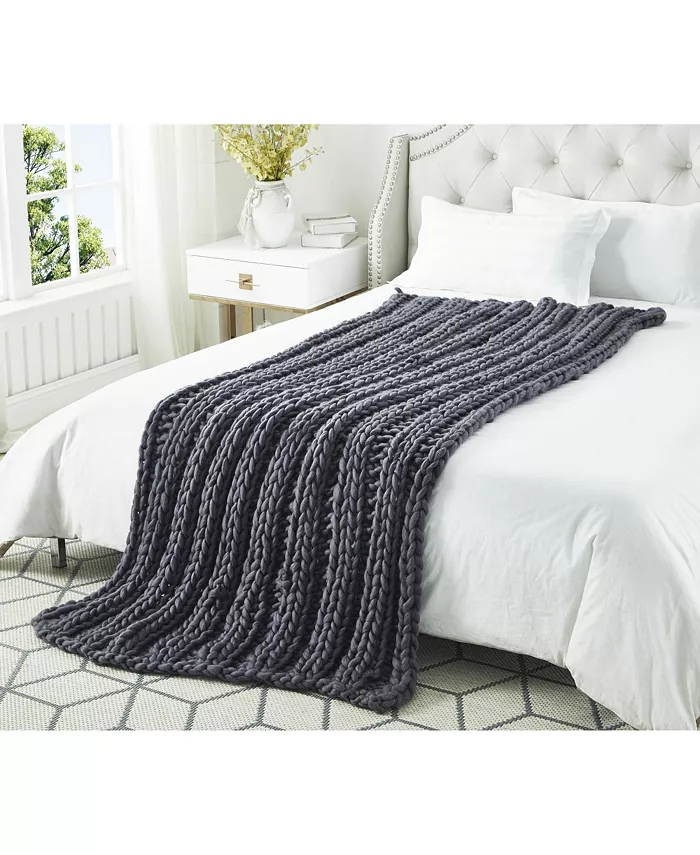 Cozy Tyme Vielkis Channel Knit Throw Blanket