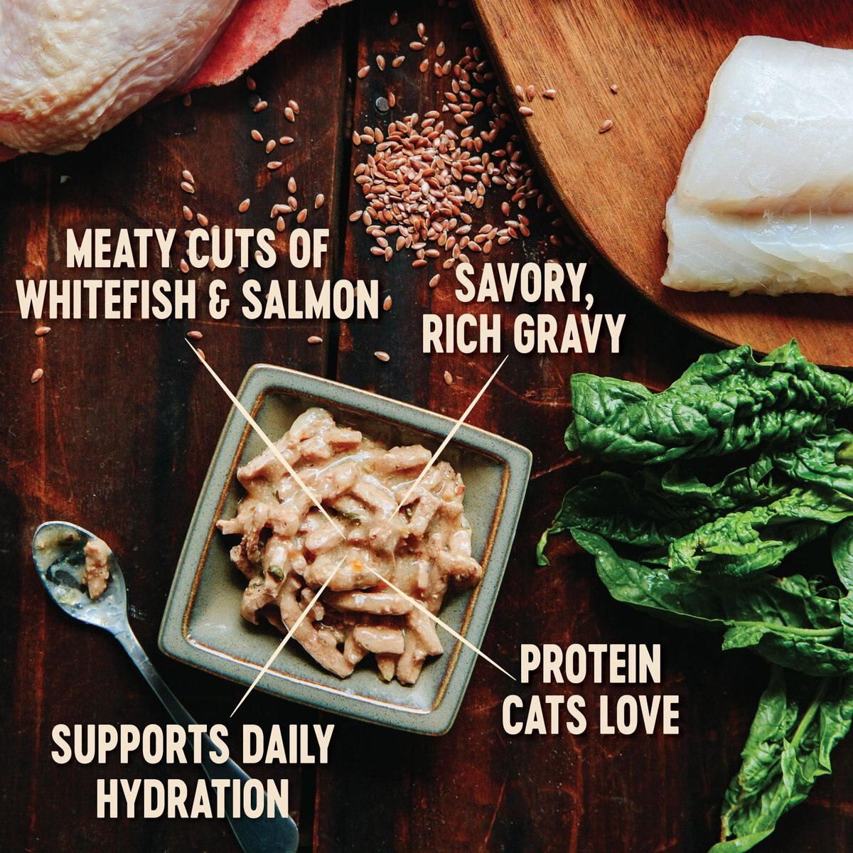 Wellness CORE Grain-Free Hearty Cuts in Gravy Shredded Whitefish and Salmon Recipe Canned Cat Food