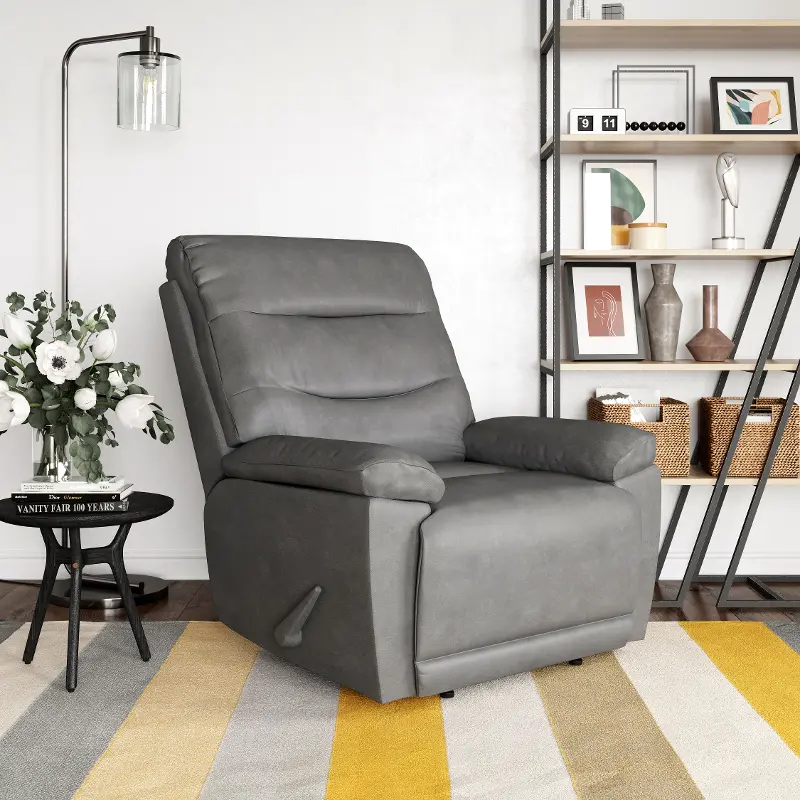 Relax-A-Lounger Bailey Gray Manual Recliner