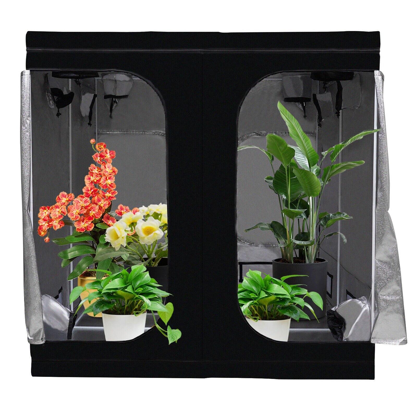 DENEST 200x200cm Plant Growing Dark Bag 600D Oxford Cloth Flower Grow Tent Hydroponics