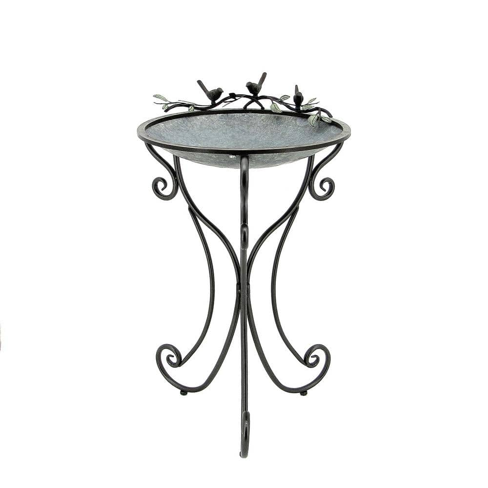 Zaer Ltd. International 23 in. Round Copper Birdbath 3 Birds ZR180070-CP