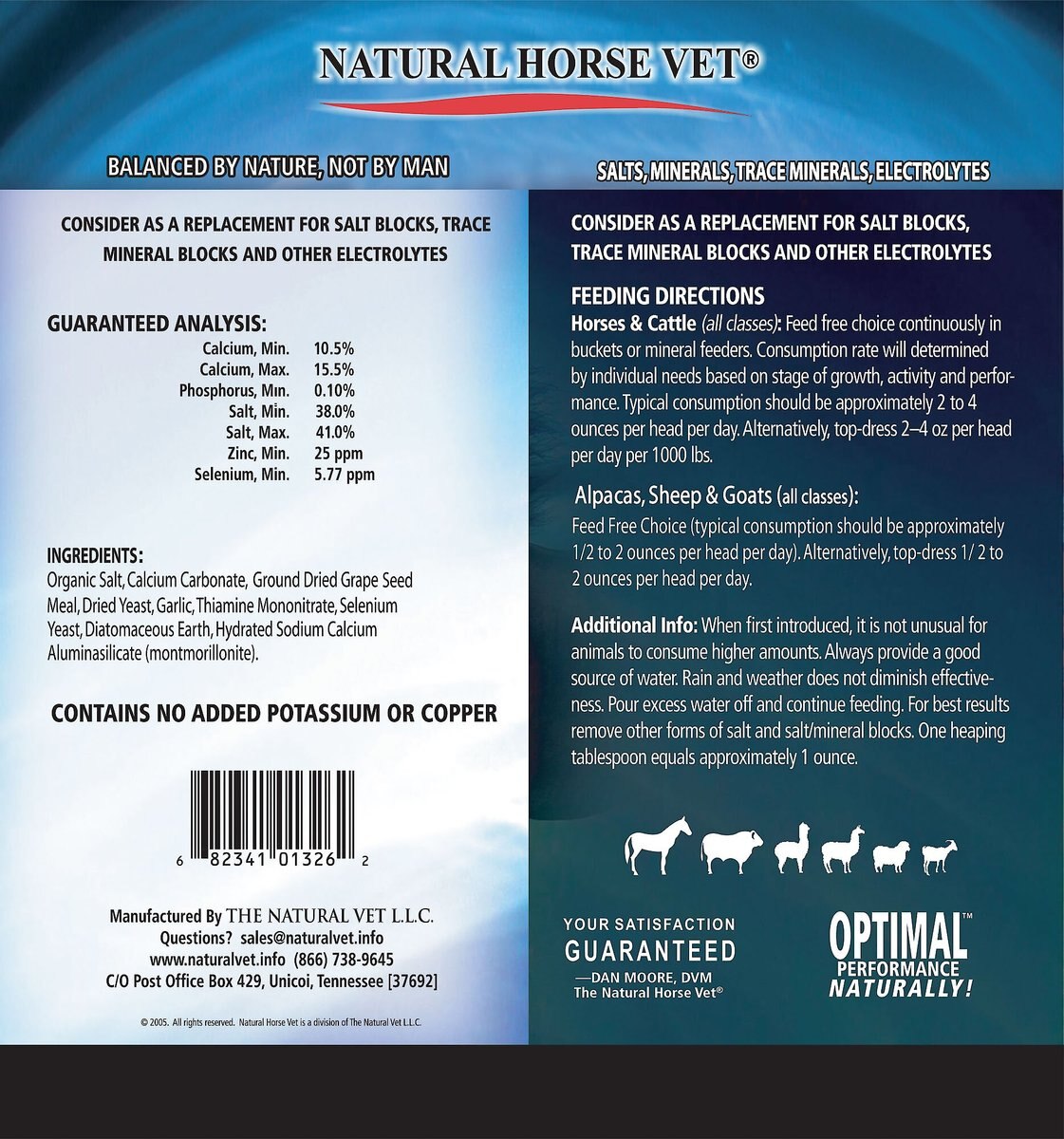 Natural Horse Vet Red Cal Original Nature's Minerals and Organic Sea Salt Multi-Species Formula