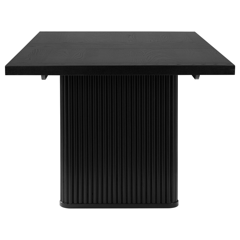 Coaster Furniture Catherine Rectangular Double Pedestal Dining Table Black   83.50'' x 41.75'' x 30.00''