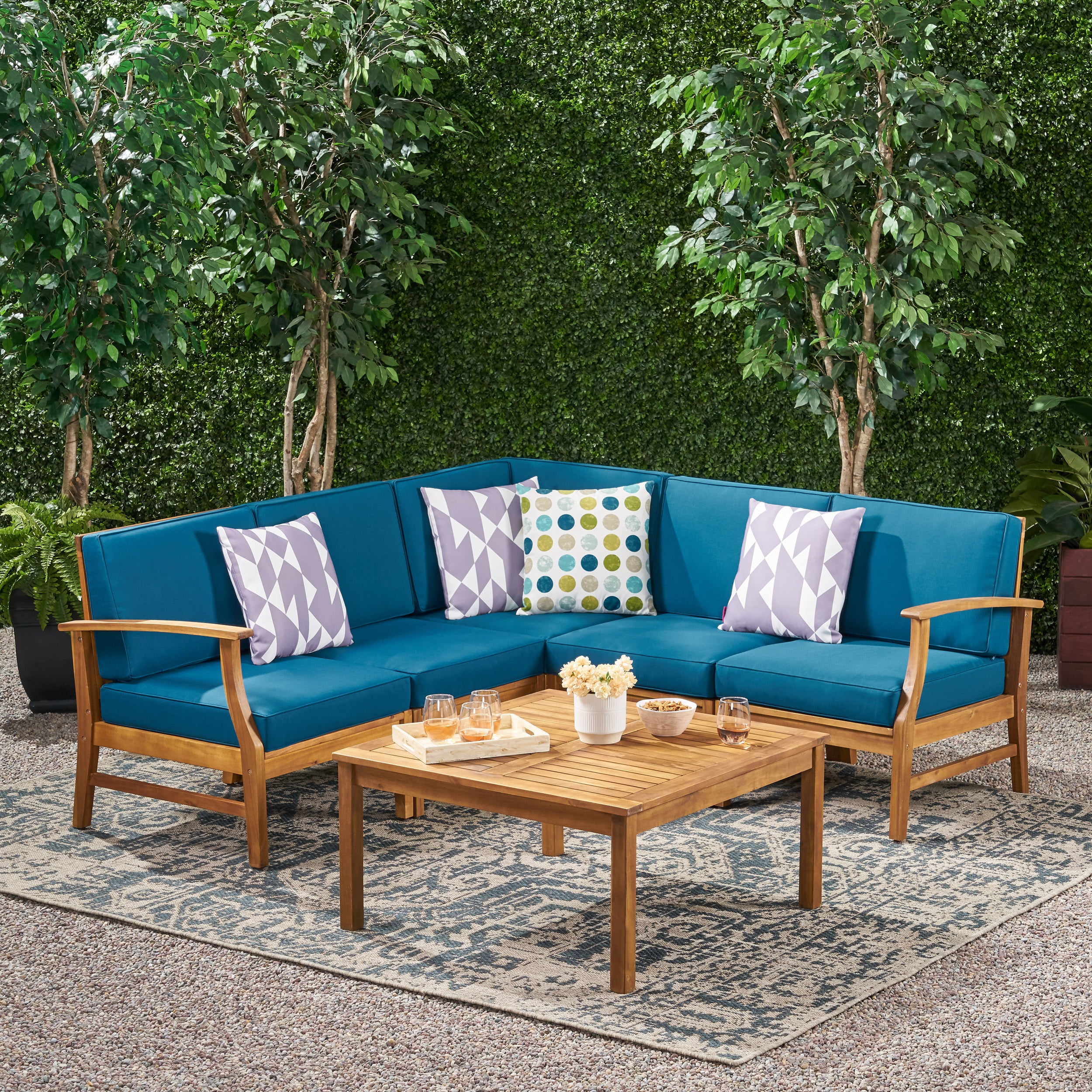 Capri 6pc Outdoor Sofa Set w/ Cushions