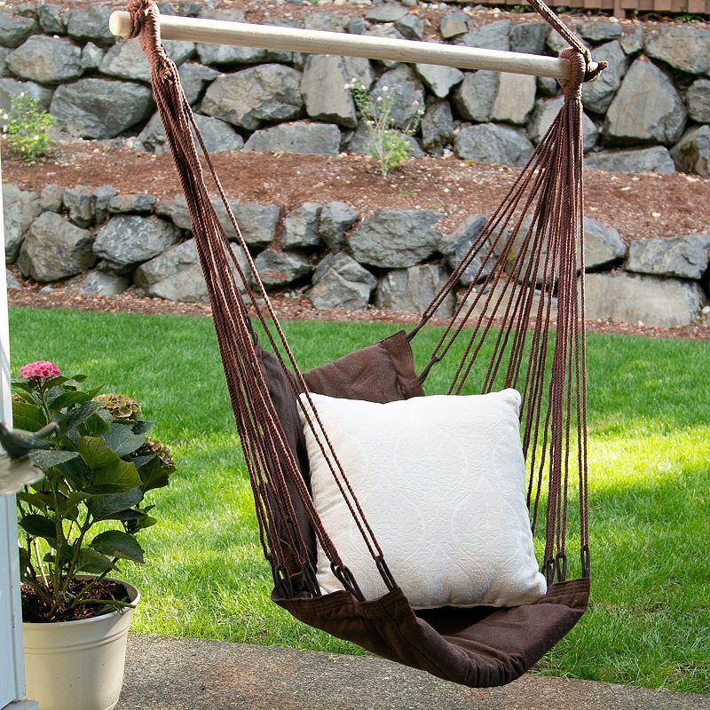 Actifo Dark Brown Recycled Cotton Garden Swing Chair