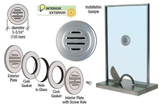 CRL 549 Chrome Plated Brass 5 5/16 No Draft Speak...