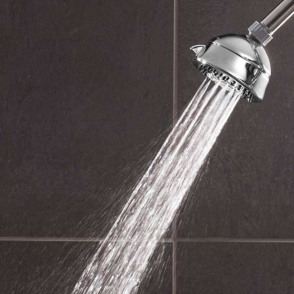 Waterpik 5-Spray 3.8 in. Single Wall Mount 1.8 GPM Fixed Shower Head in Chrome TAV-523E