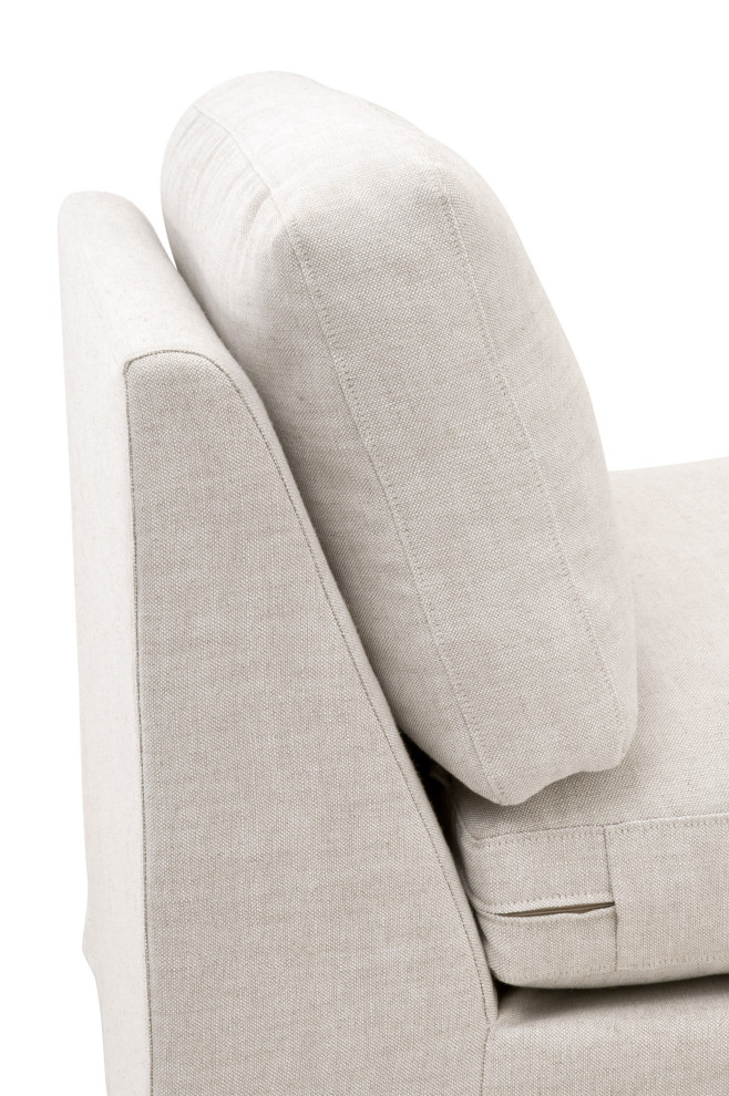 Lena Modular Slipcover 1 Seat Armless Chair   Transitional   Armchairs And Accent Chairs   by Sideboards and Things  Houzz