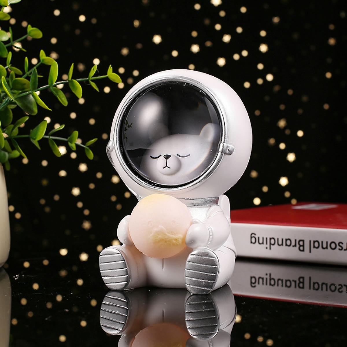 Cute Spaceman Led Night Light Nursery Astronaut Moon Lamps Galaxy Guardian Desktop Decoration Light Birthday Gift (space Bear)