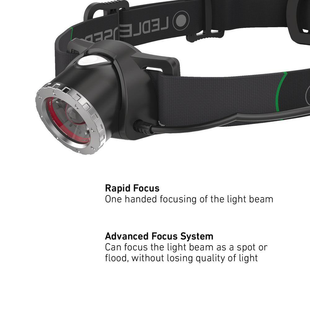 LEDLENSER MH10 600 Lumen LED Rechargeable Headlamp with Focusing Optic MH10