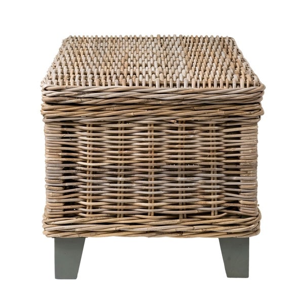 Woven Rattan Storage Coffee Table