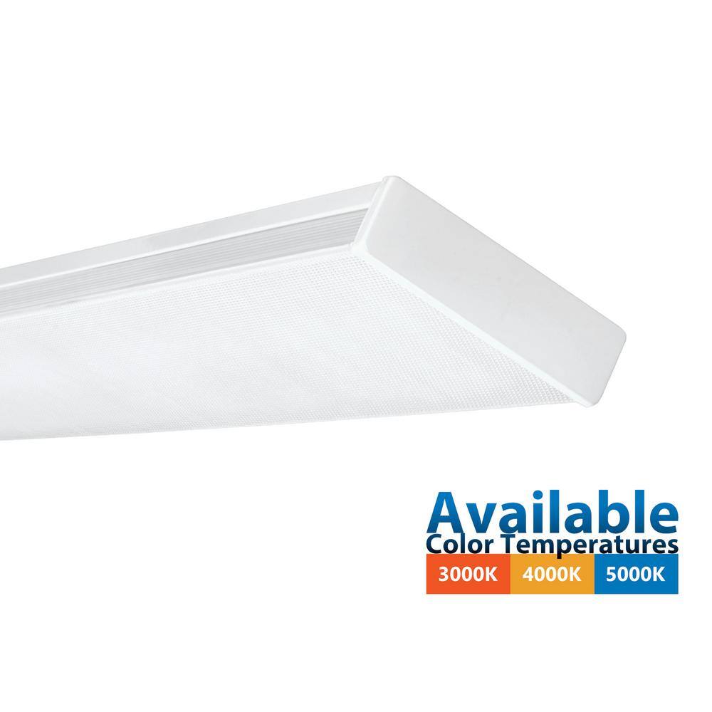 NICOR ACW 120-Watt Equivalent White Integrated LED Wraparound Ceiling Light Fixture 5000K ACW-20-4S-50K