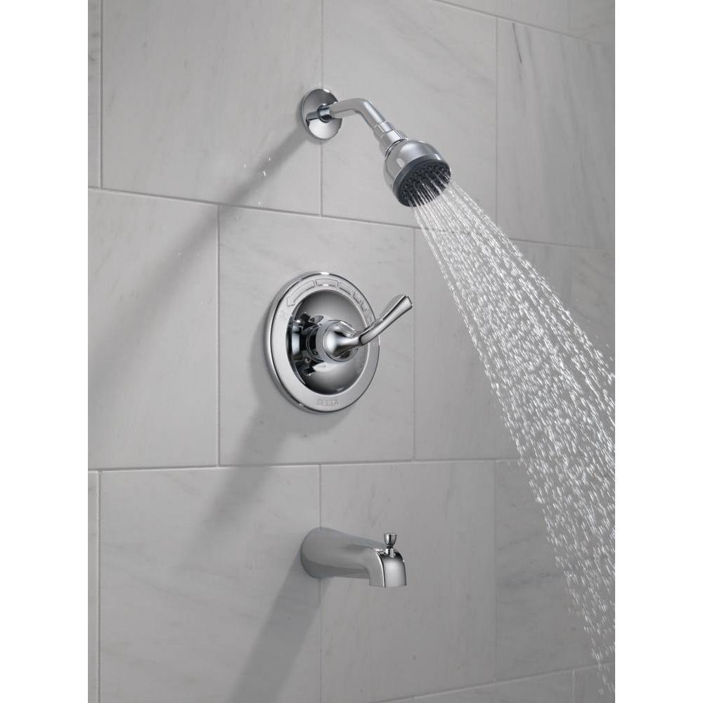 Delta Foundations Single-Handle 1-Spray Tub and Shower Faucet in Chrome (Valve Included) B114900C