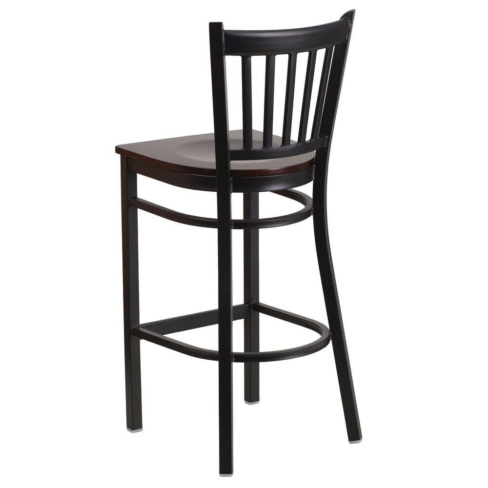 Vertical Back Metal Restaurant Barstool   16\