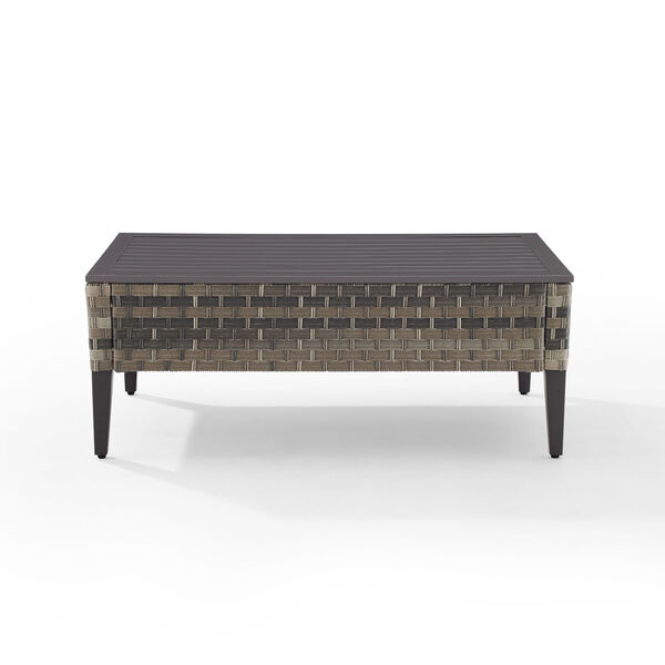 Prescott Brown Outdoor Wicker Coffee Table