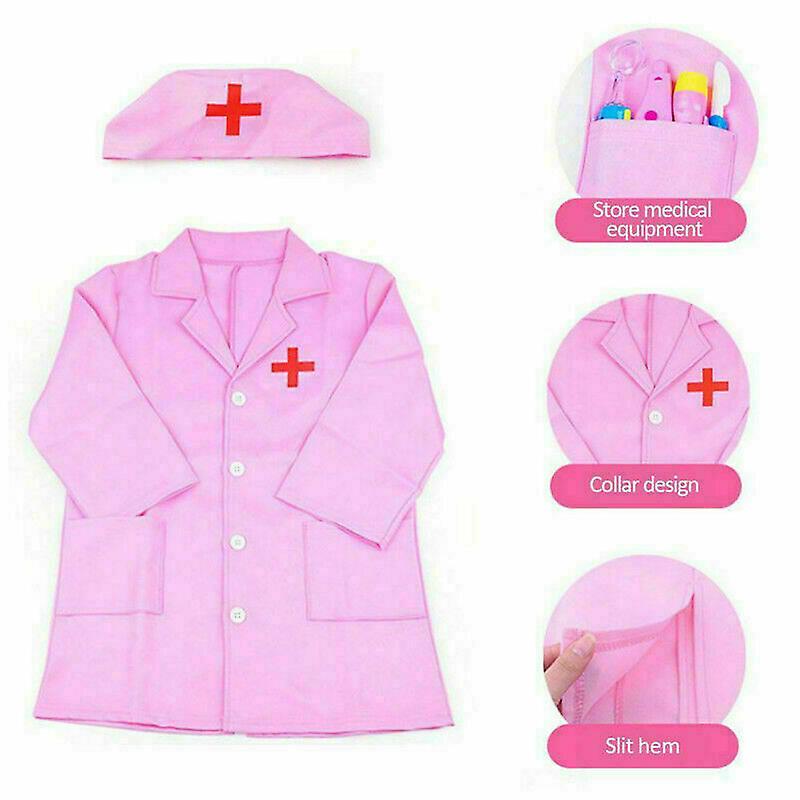 Children's Clothing Role Play Costume Learning Doctor Dress-up Kit For Kids+ Hat