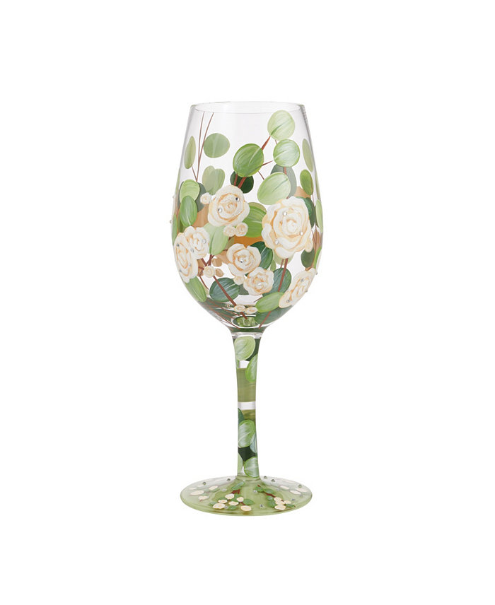 Enesco Lolita Bouquet in Bloom Wine Glass 15 oz