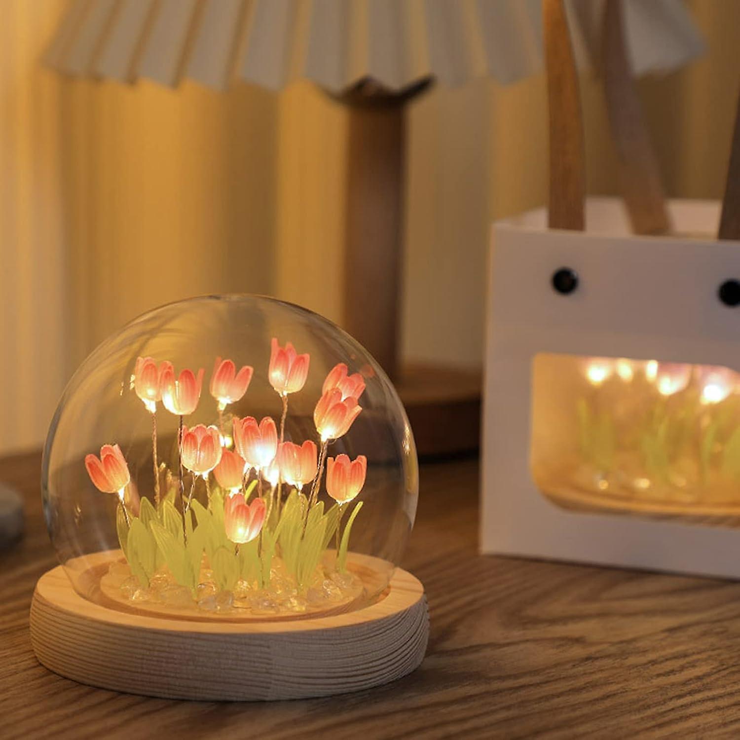 Misnode Diy Tulip     Material Pack   Tulip Ambient     Led Bedroom Lamp Simulation Flower   For