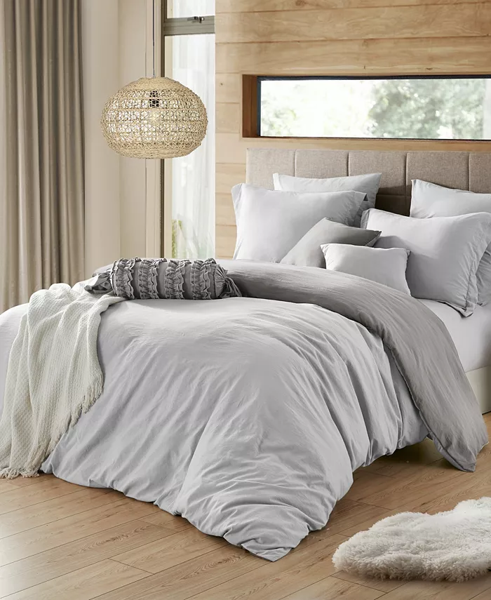 Cathay Home Inc. Ultra Soft Reversible Crinkle Duvet Cover Set - Twin Twin XL