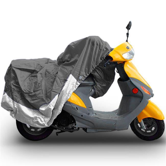 North East Harbor MC-GRY-S-M 80 in. Superior Travel Dust Motorcycle Scooter Moped Cover for Yamaha Honda Suzuki Kawasaki Ducati BMW Aprilia Triumph Buell Motorcycleand#44; Grey with Silver Stripe