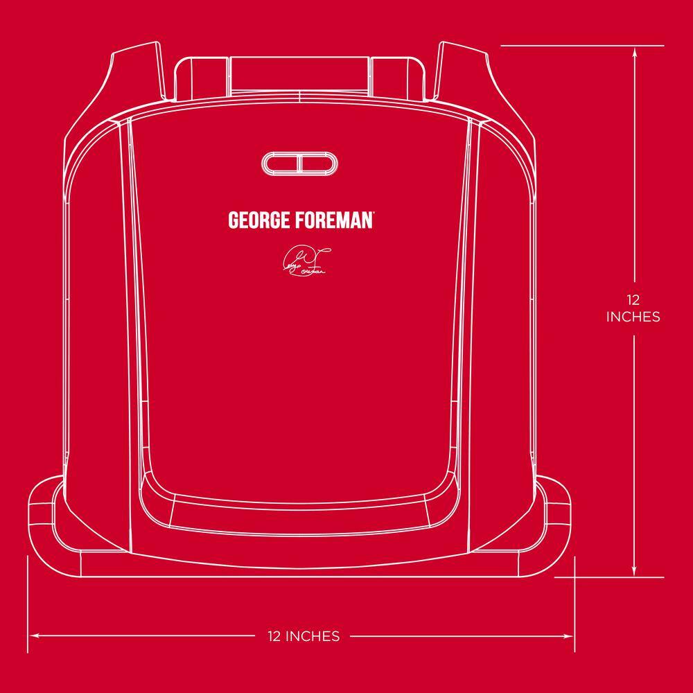 George Foreman 4 Serving Silver Electric Indoor Grill and Panini Press 986118636M