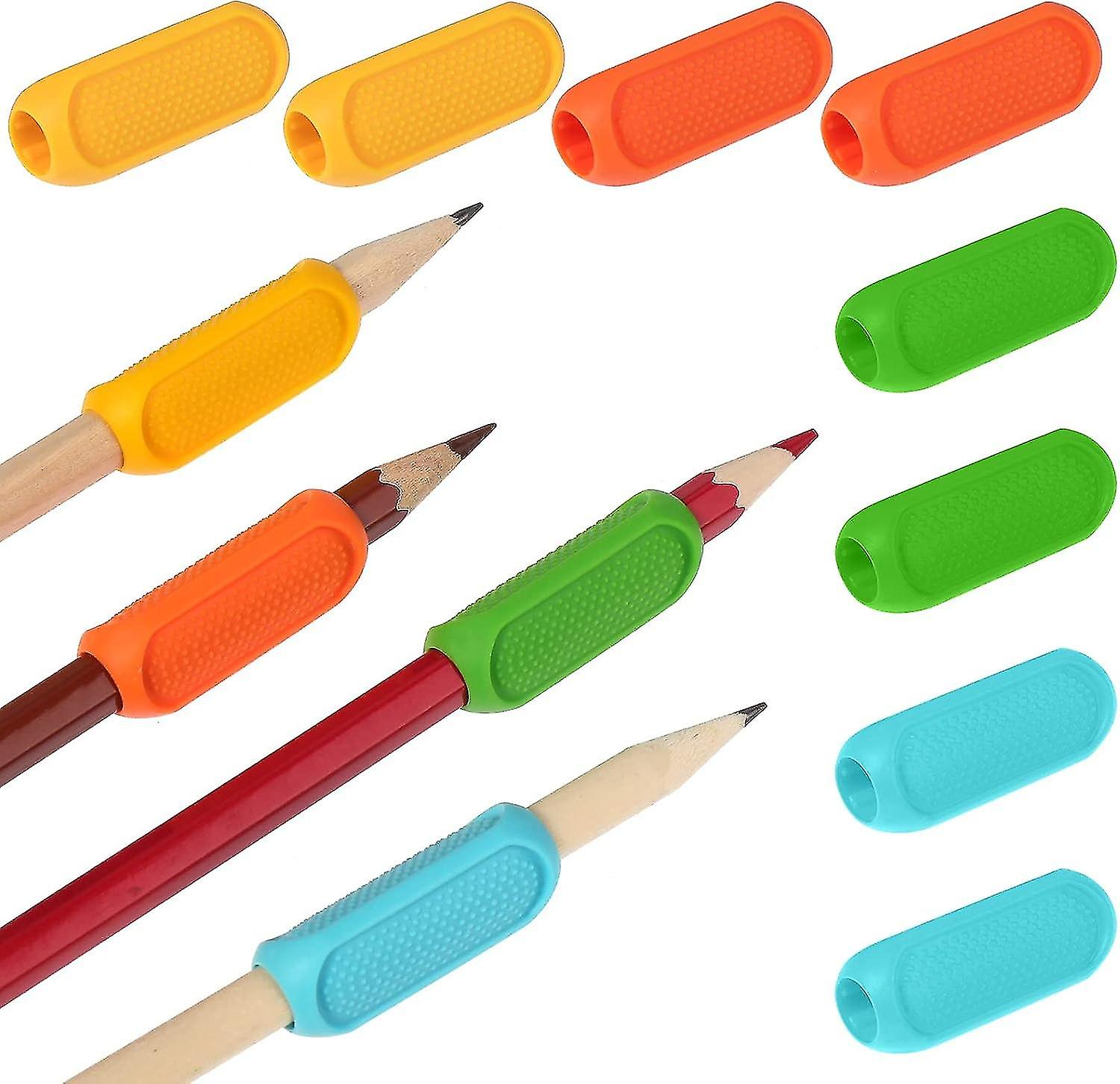 Pencil Grips， 8 Pcs Ergonomic Silicone Pencil Grips Writing Aid Grip Pen Grips Pencil Holder