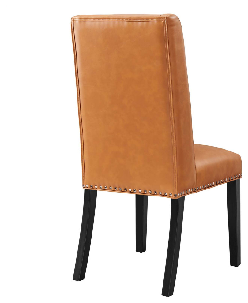 Baron Parsons Faux Leather Dining Side Chair   Contemporary   Dining Chairs   by Modway  Houzz