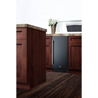 Summit Appliance 15 in. 2.2 cu. ft. Mini Refrigerator in Black without Freezer ALR15BK