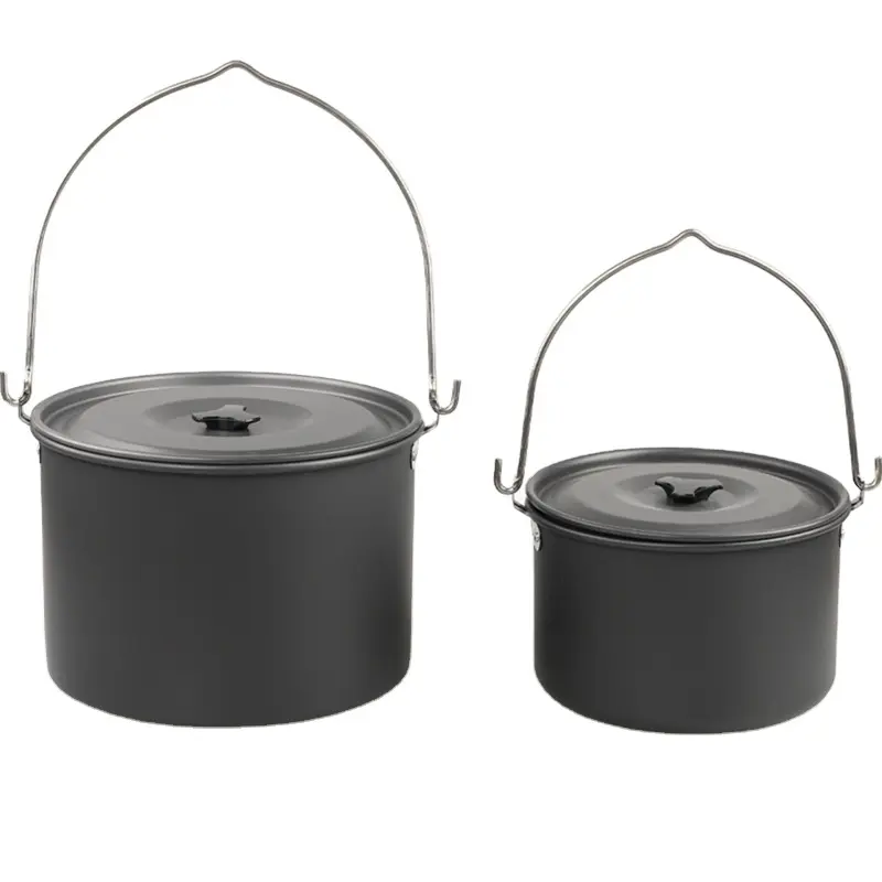 8.5L Picnic Hanging Pot Outdoor Tableware Camping Hiking Backpacking Cookware Cooking Pan Outdoor Pot