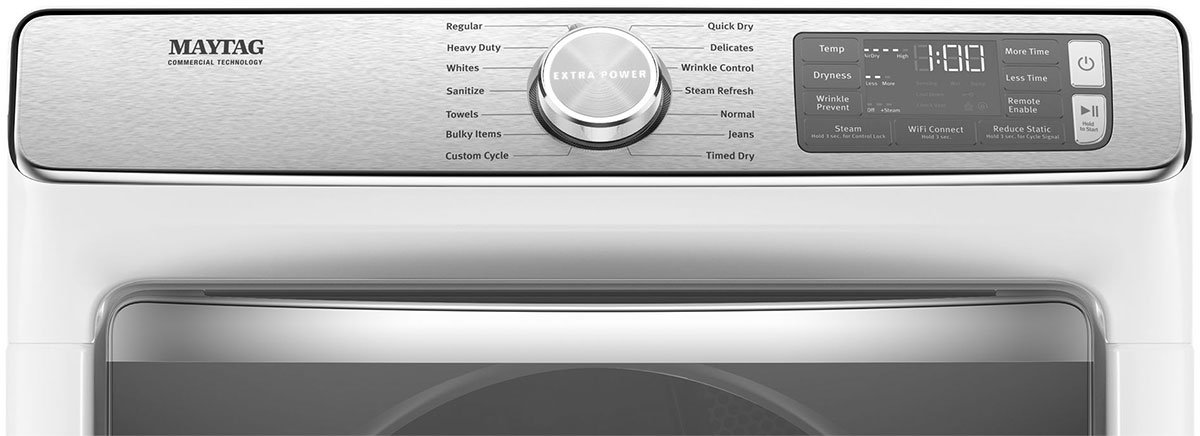 Maytag ADA 7.3 Cu. Ft. White Smart Front Load Electric Dryer With Extra Power And Advanced Moisture Sensing With Industry-Exclusive Extra Moisture Sensor