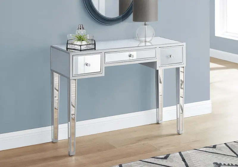 Camille Mirrored 3 Drawer Console Table