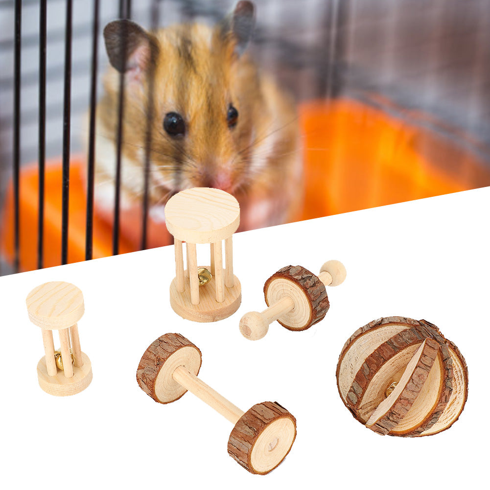 Hamster Toy， Small Pet Toy， Cylindrical Toys Wooden Household For  For Hamster For Guinea Pig Pet Store