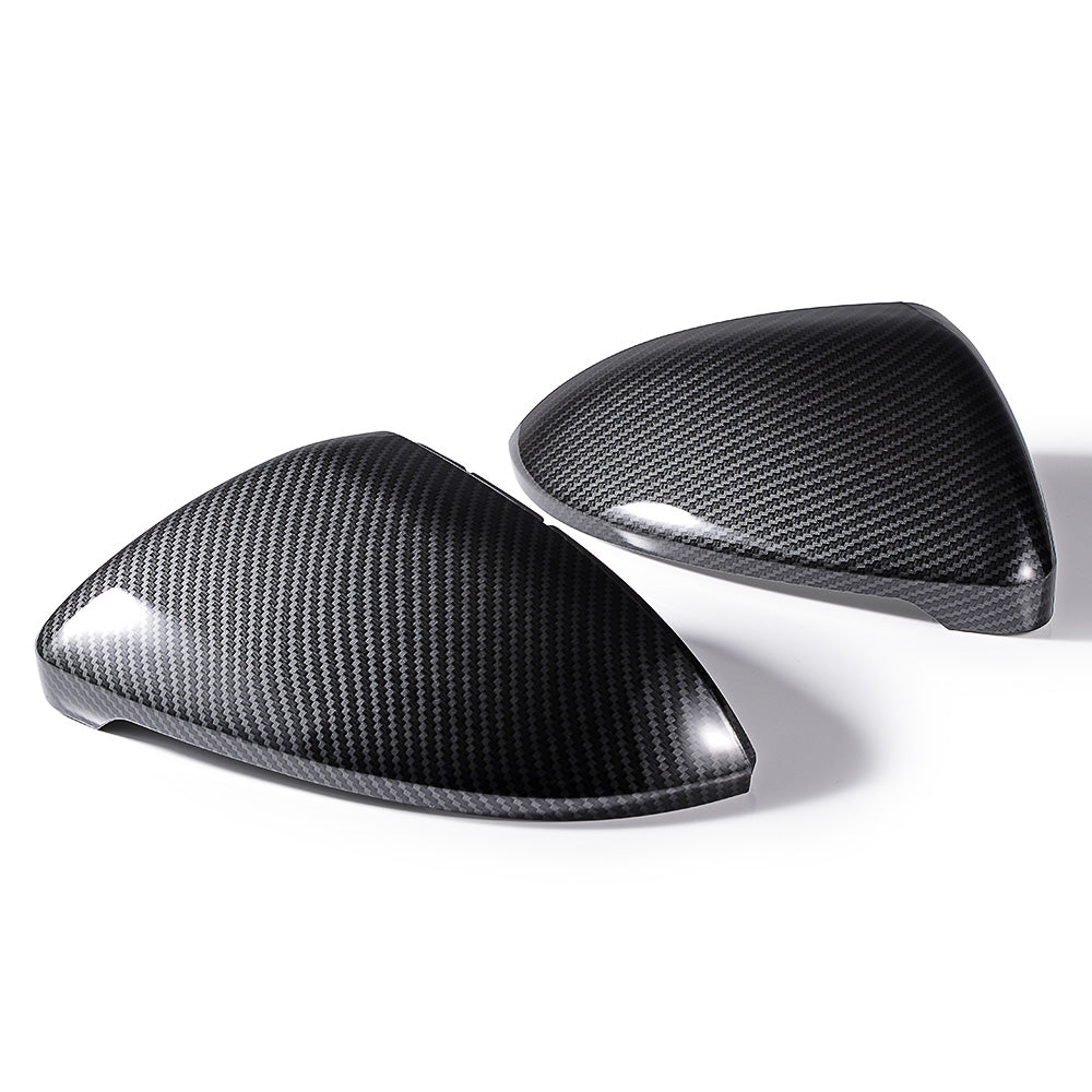 Astra Depot Carbon Fiber Side Mirror Cover Cap for VW GOLF MK7 MK7.5 R GTI Hatchback 2013-2018， 1 Pair