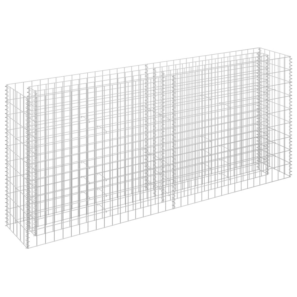 vidaXL Gabion Raised Bed Galvanized Steel 70.9\