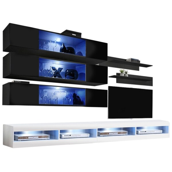 Fly J3 34TV Wall Mounted Floating Modern Entertainment Center