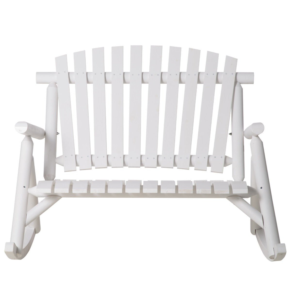 Festnight Wooden Rocking Chair, Indoor Outdoor Porch Rocker for Backyard Garden, White