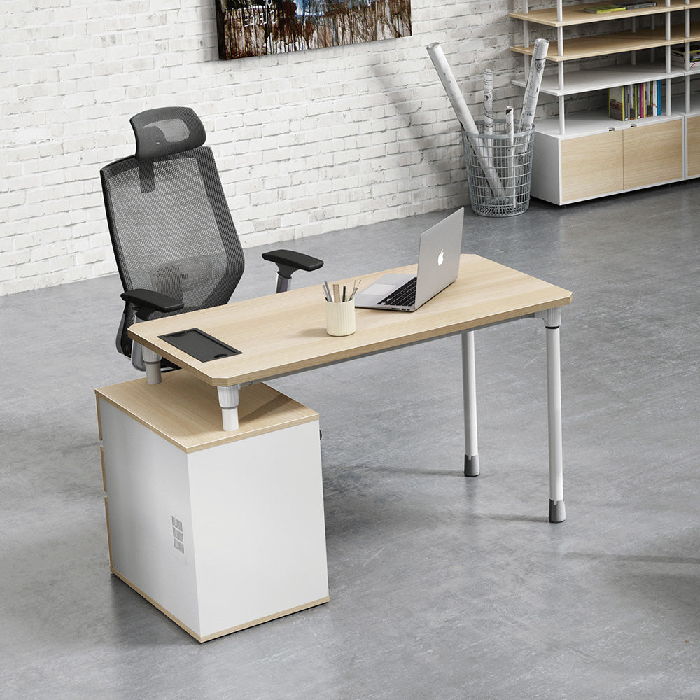 RAVEN SINGLE Workstation 140cm - Natural White