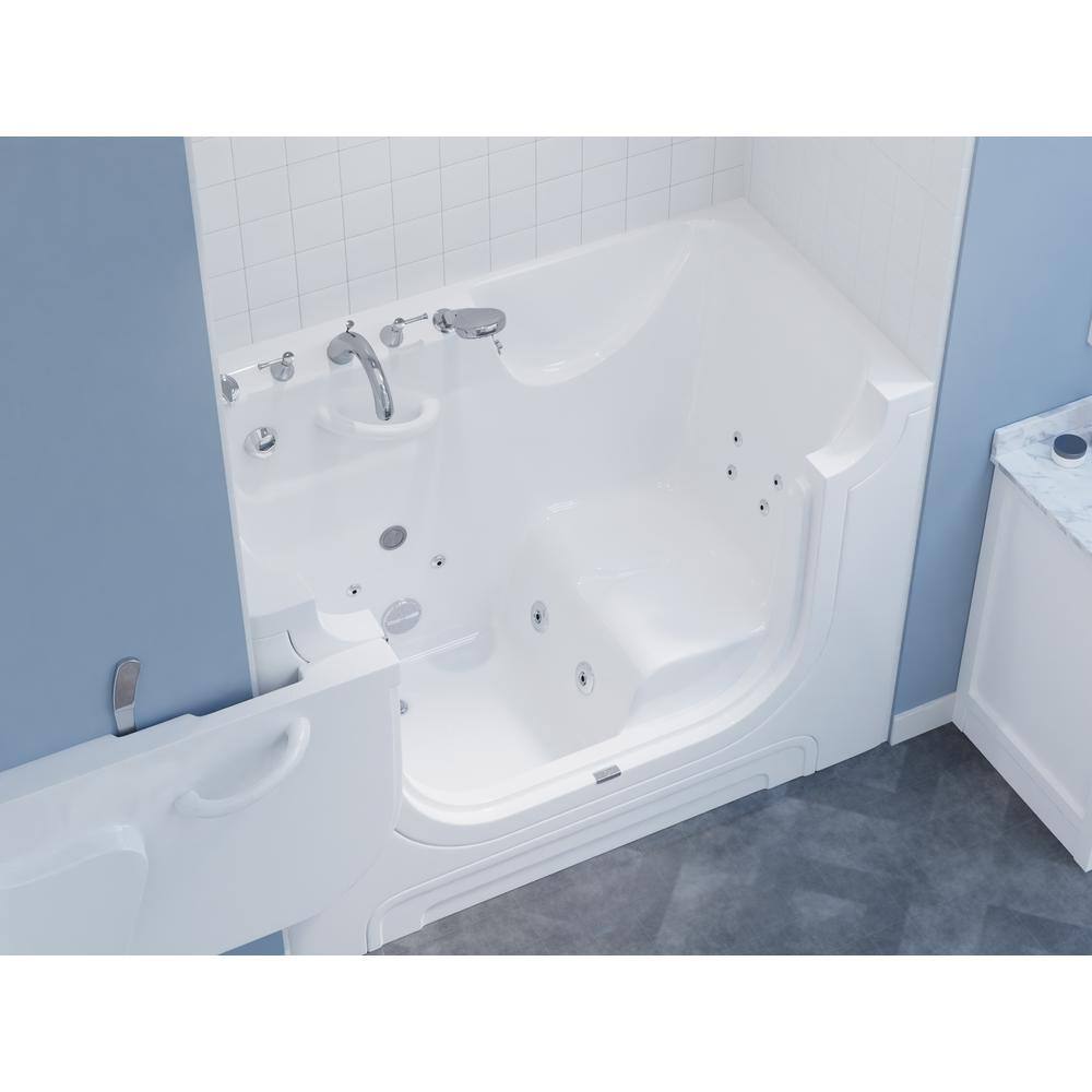 Universal Tubs HD Series 60 in. LD White Walk-In Whirlpool Tub with Fast Drain HD3060WCALWH