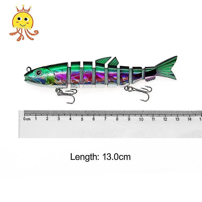 Multicolor Beautiful 130mm Black Small Fish Soft Lure 20.0g Multi joint Lure