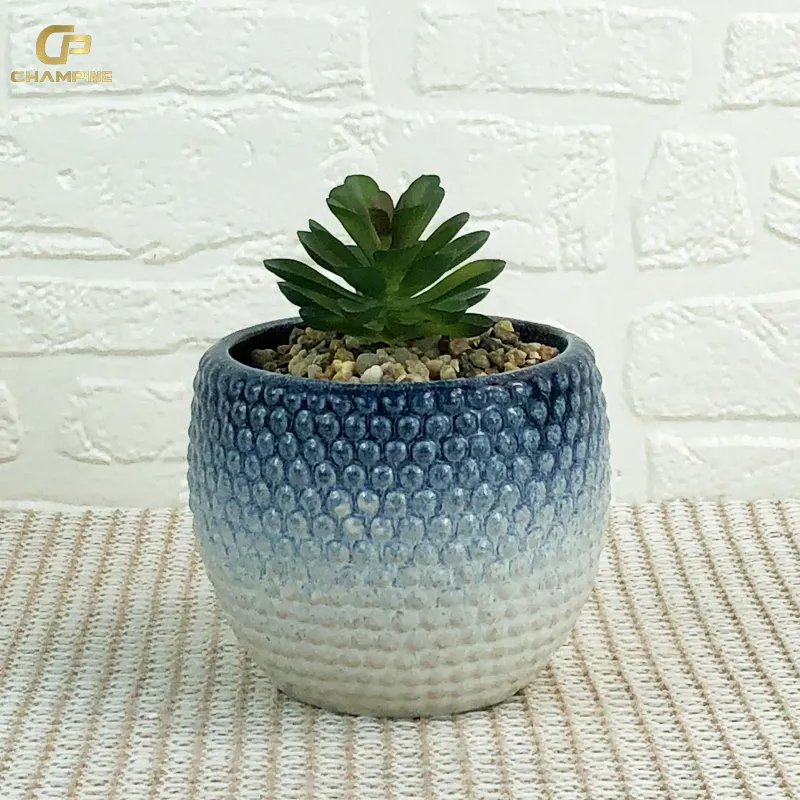 Custom Gardening supplies Artificial Succulent Plants Home Balcony Desktop Decor Ceramic Garden Flower Pots