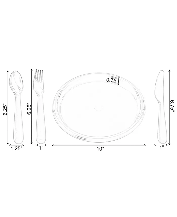 Basicwise Reusable Cutlery Set of 4