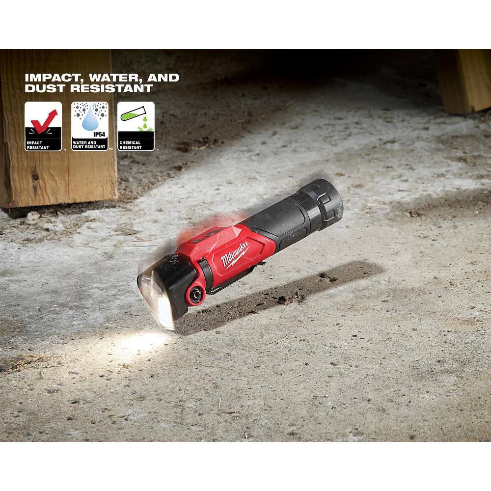 MW 500 Lumens LED Pivoting REDLITHIUM USB Flashlight with Performance Safety Glasses 2113-21-48-73-2020