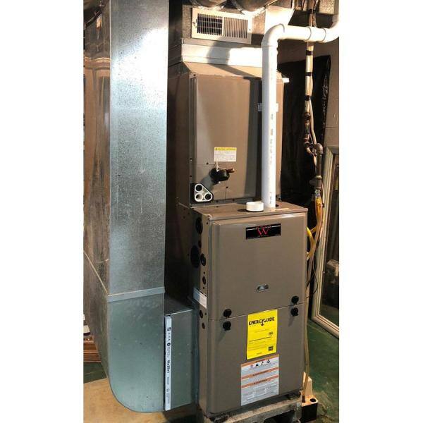 Winchester 80000 BTU 95% Efficient Single Stage Multi-Positional Residential Gas Furnace with ECM Blower Motor TM9E080B12MP12