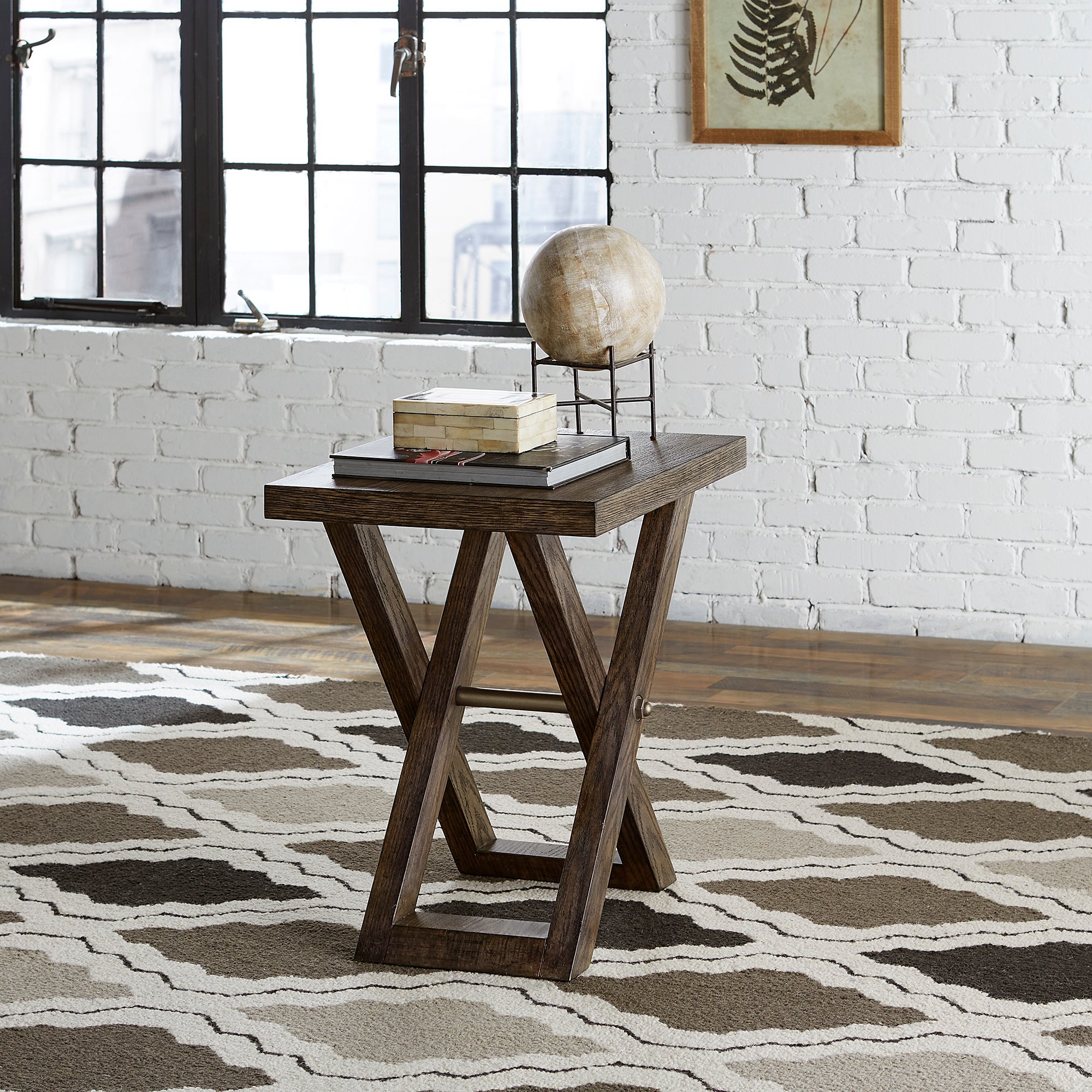 Crossroads Russet Brown Chairside Table